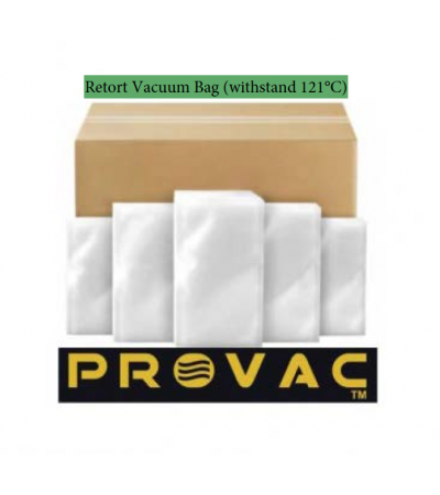 PROVAC™ Retort 3 Side Seal Vacuum Bag Clear 25*35cm*100mic (1,000pcs/ctn)